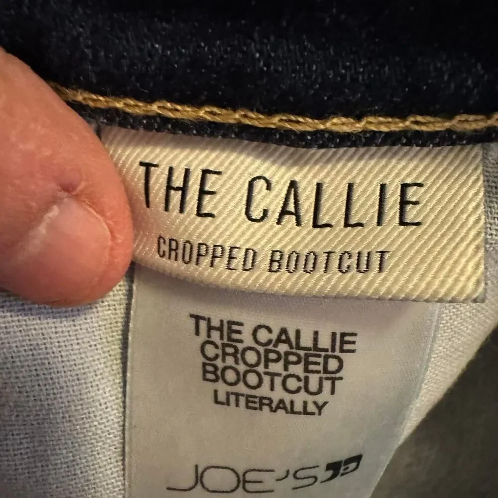 Joe’s Jeans The Callie Cropped Bootcut Women’s Sz 24 Blue Stretch Denim High Ris - Picture 5 of 6